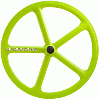 700C Aerospoke - Lime Green Front